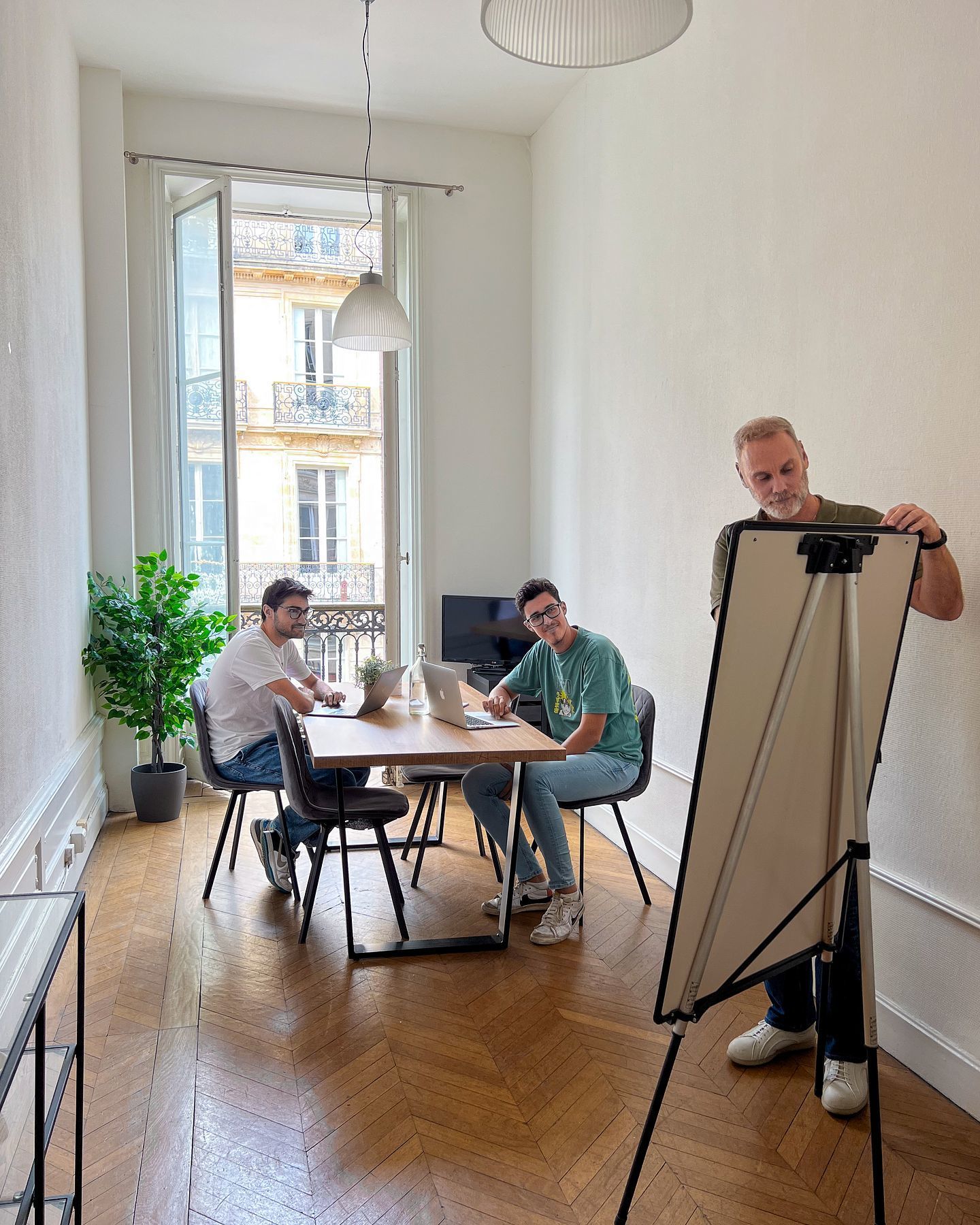 Matis avec son équipe